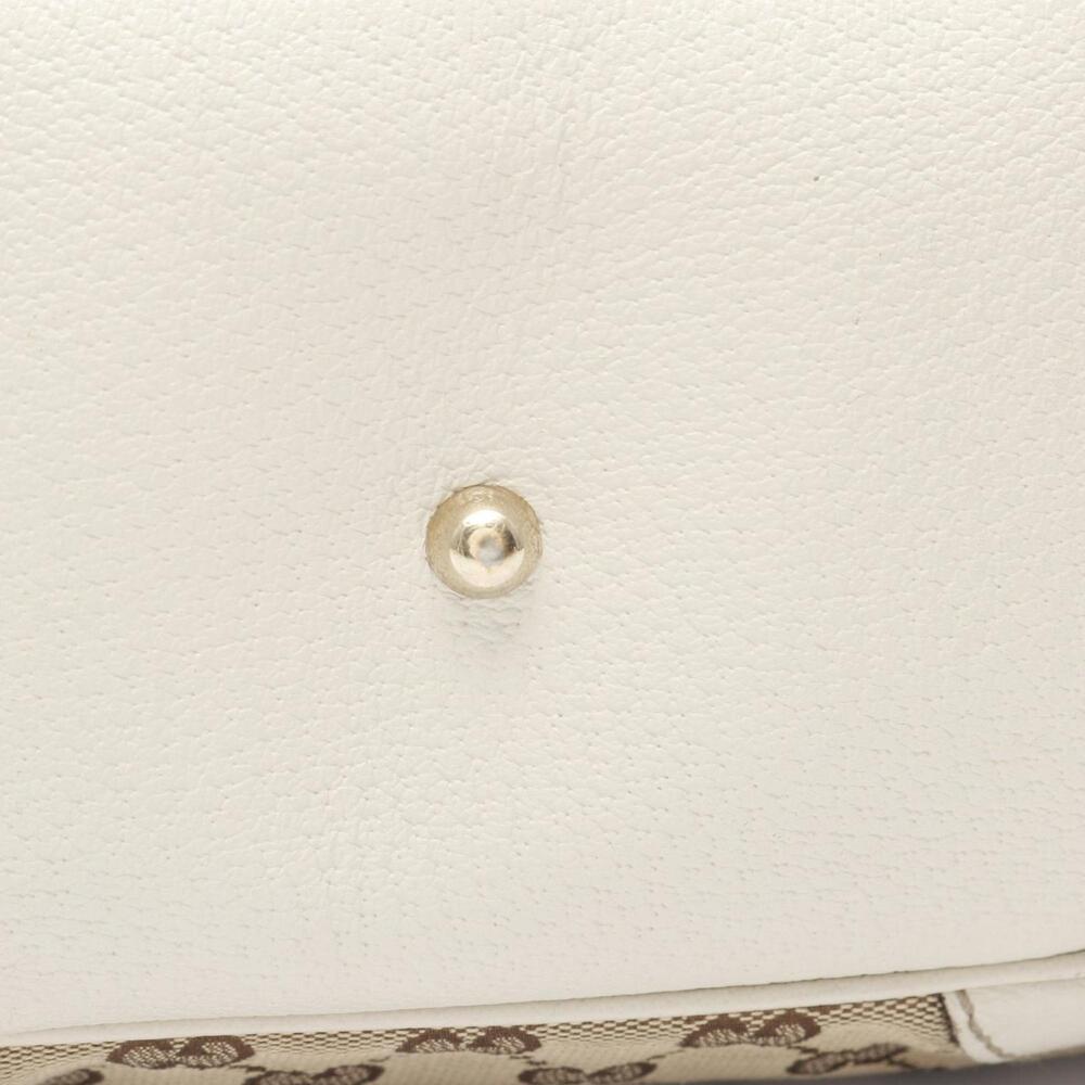 GUCCI Cream Leather Bamboo Tote Bag - Picture 8 of 10